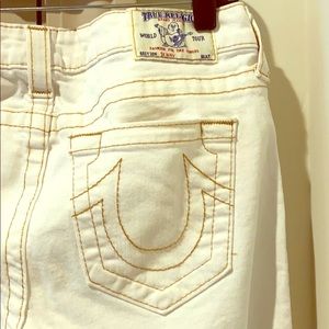 True Religion White Denim Jeans